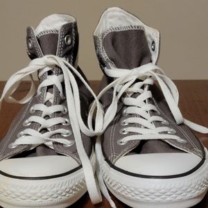 Converse Chuck Taylor gray canvas high tops
